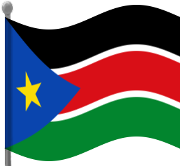 south sudan flag waving