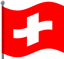 switzerland flag waving