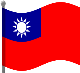 taiwan flag waving
