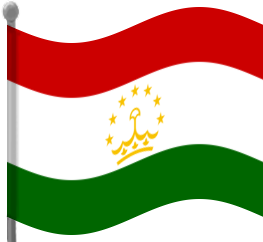tajikistan flag waving