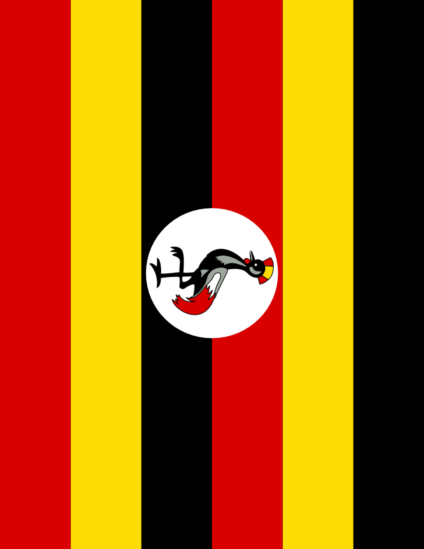 uganda flag full page