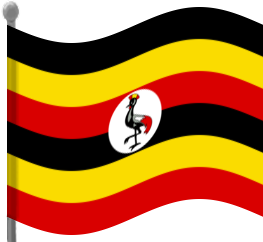 uganda flag waving