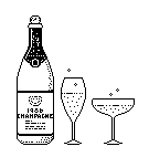 champagne lineart