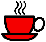 coffee cup icon red