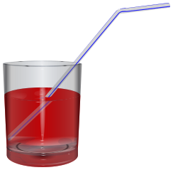 juice glass red