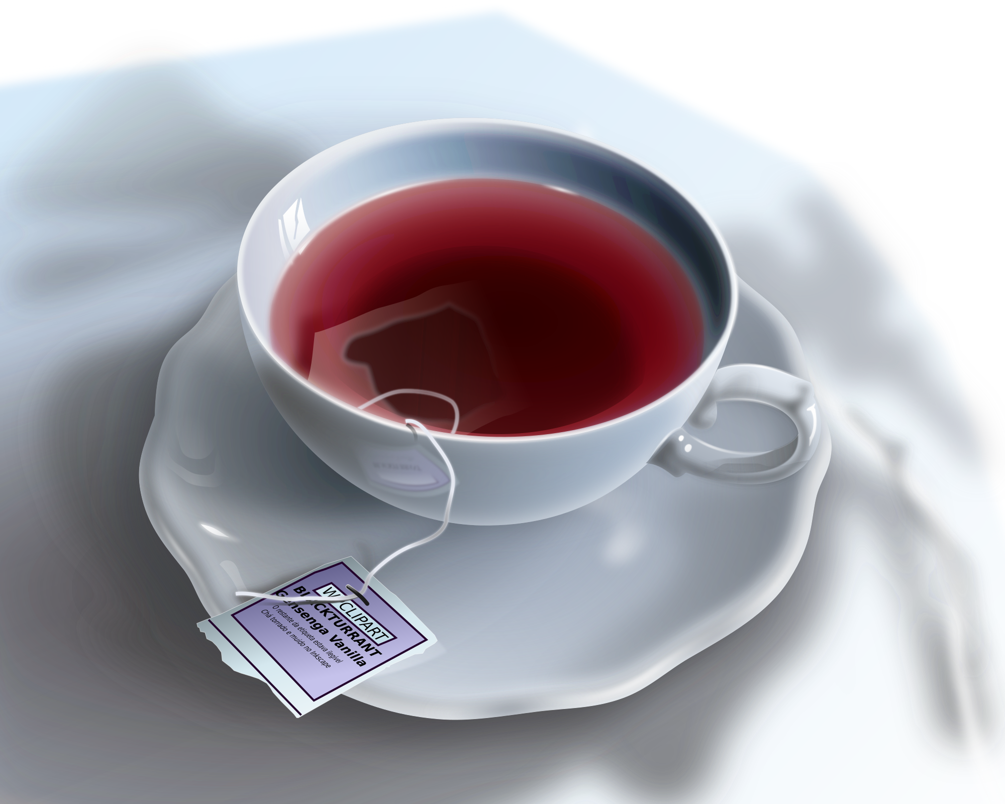 teacup realistic vector