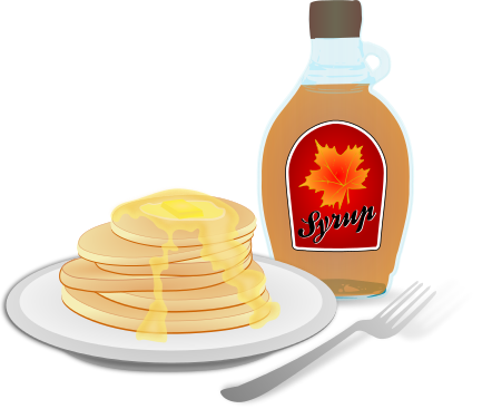 pancakes and syrup