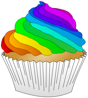 cupcake raindow frosted