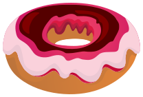 berry glazed donut