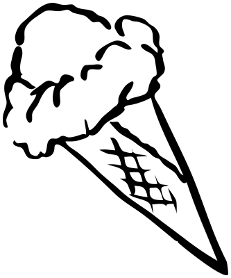 ice cream cone lineart
