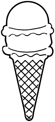 ice cream cone lineart 2