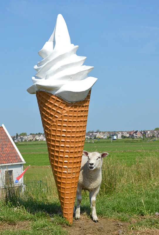 ice cream cone sign