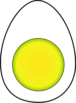 hard boiled egg - public domain clip art image @ wpclipart.
