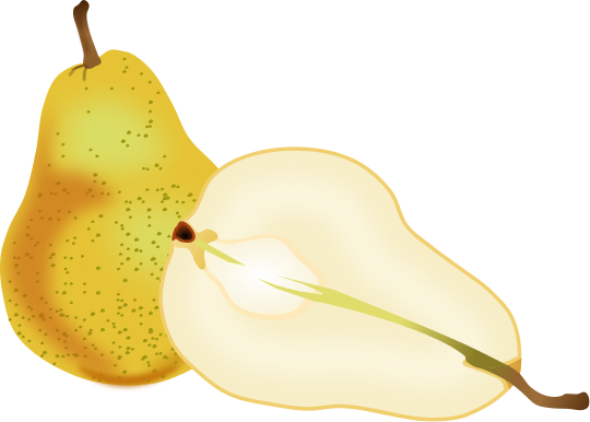 pear sliced