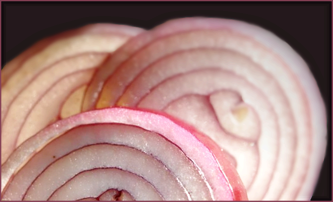 Red onion closeup