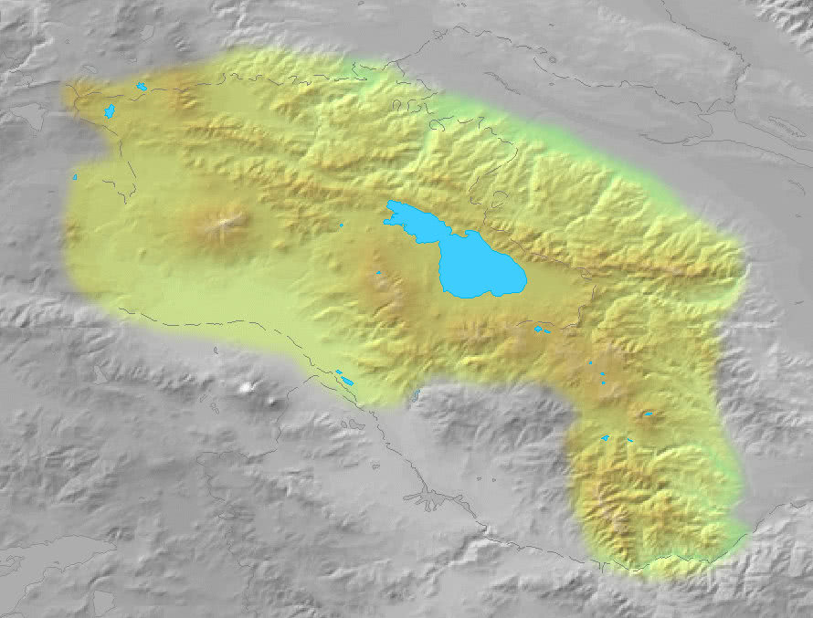 Armenia topographic