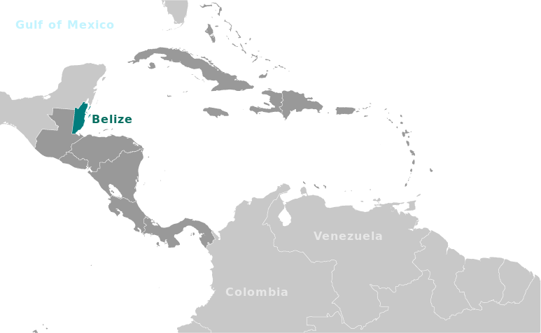 Belize location label