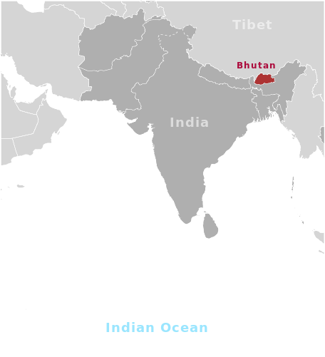 Bhutan location label