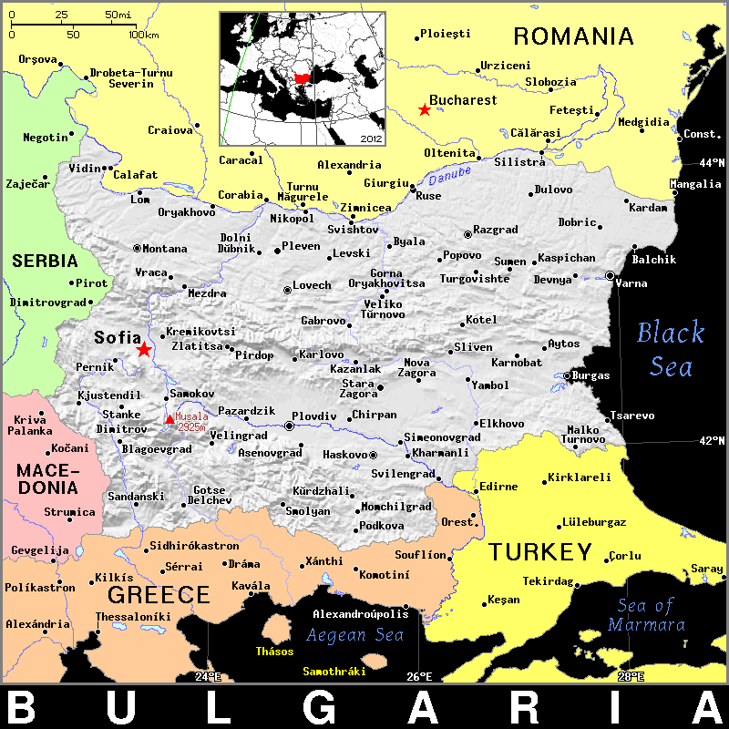 Bulgaria detailed dark
