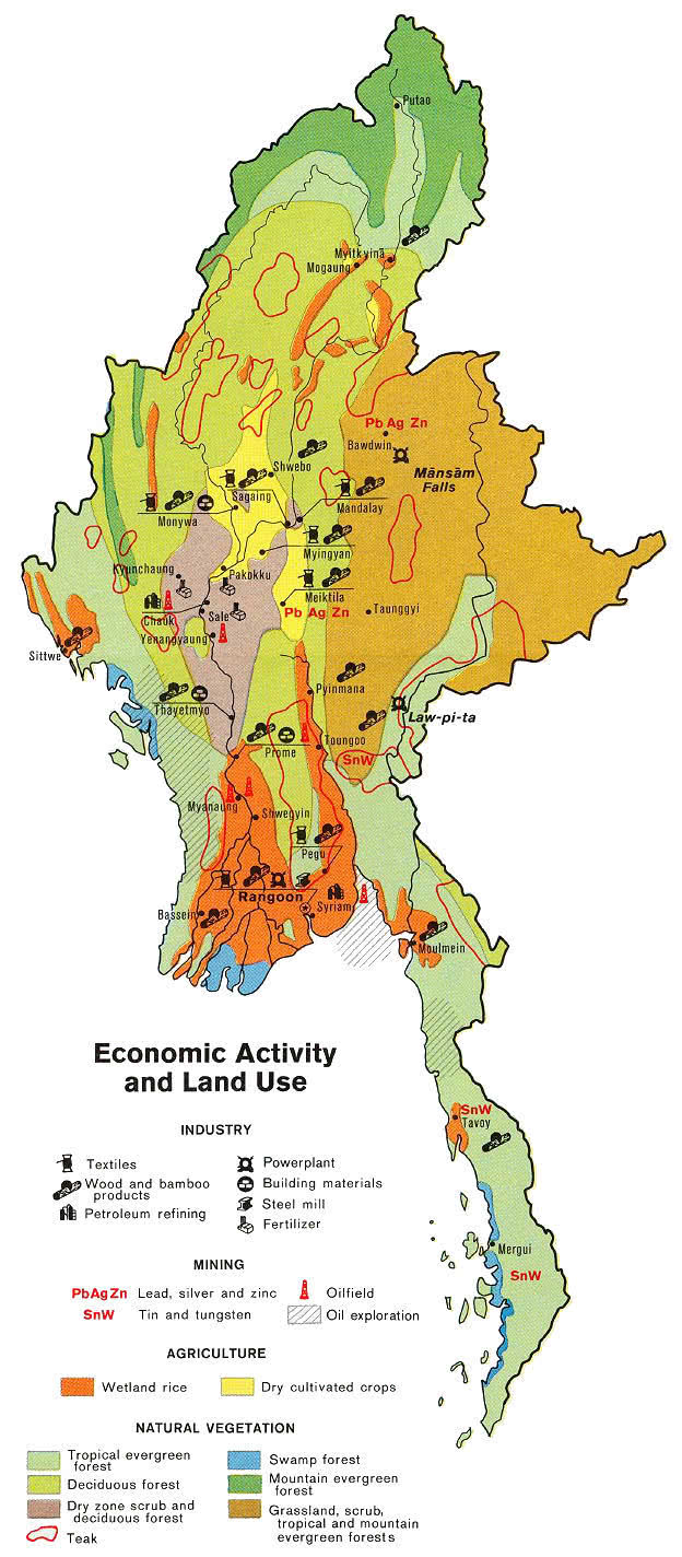 Burma land use 1972