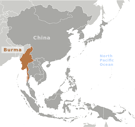 Burma location label