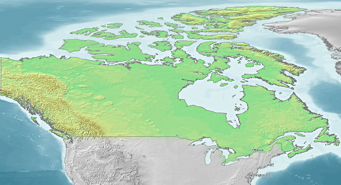 Canada topographic