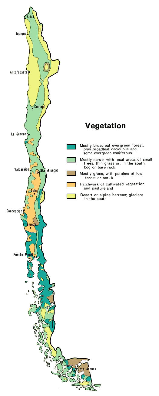 Chile vegetation 1972