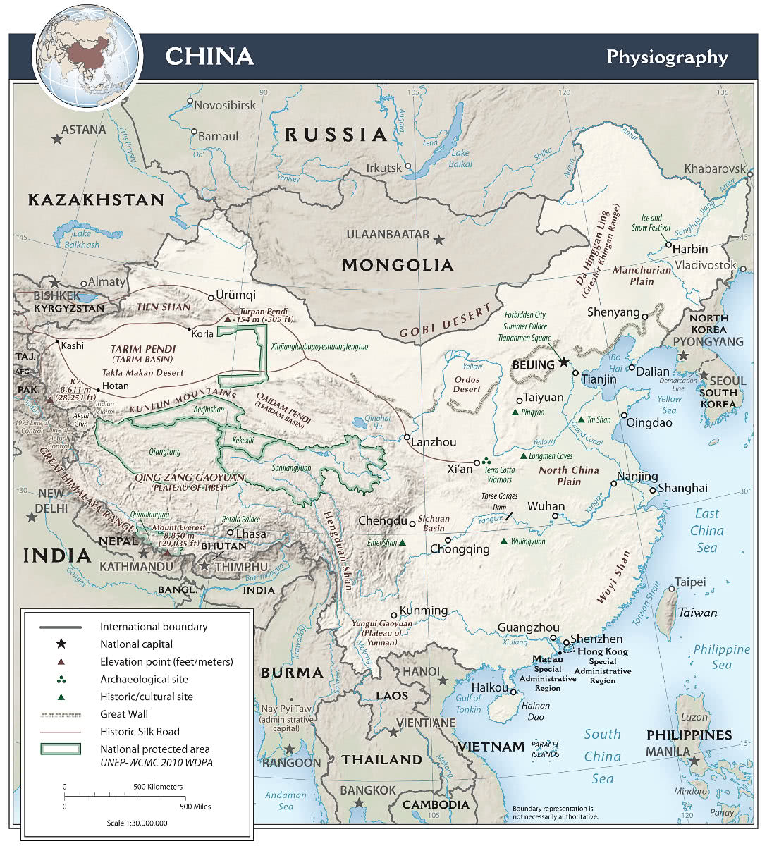 China relief map