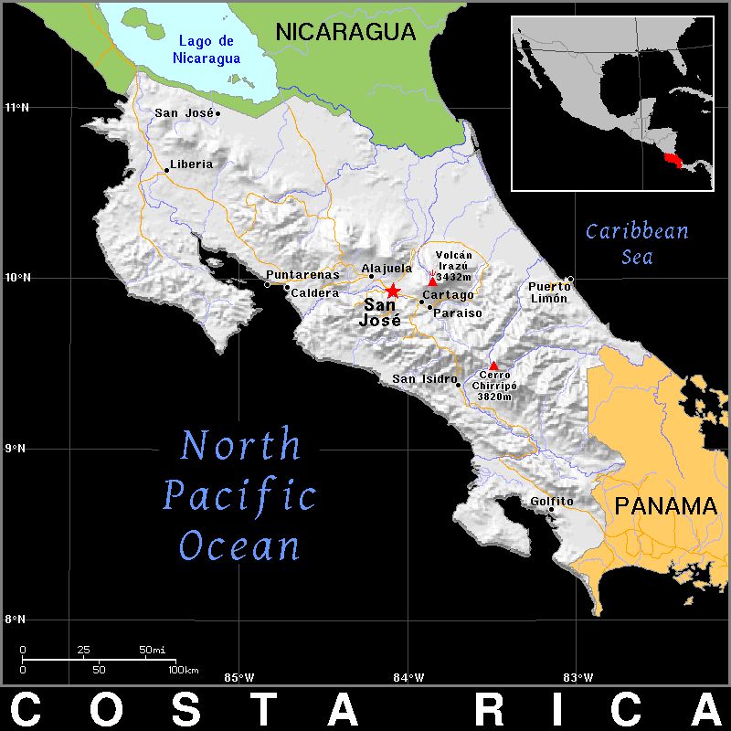 clipart map of costa rica - photo #50