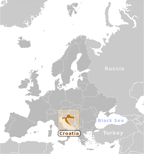 Croatia location label