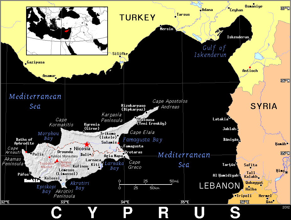 Cyprus detailed dark