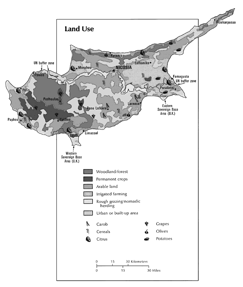 Cyprus land use 1993