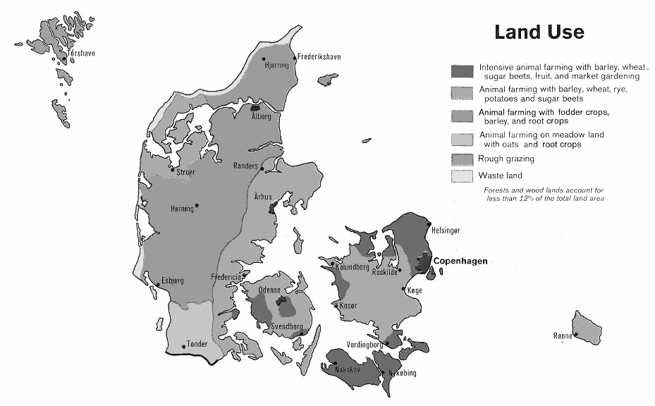 Denmark land use 1974