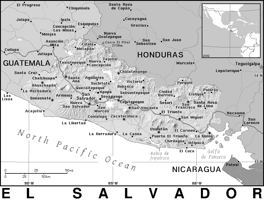 El Salvador detailed BW