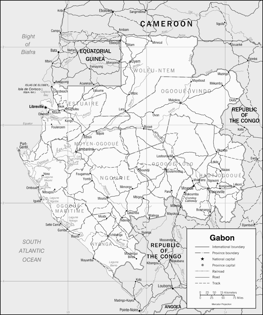 Gabon map 2002