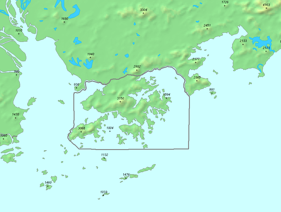Hong Kong topographic