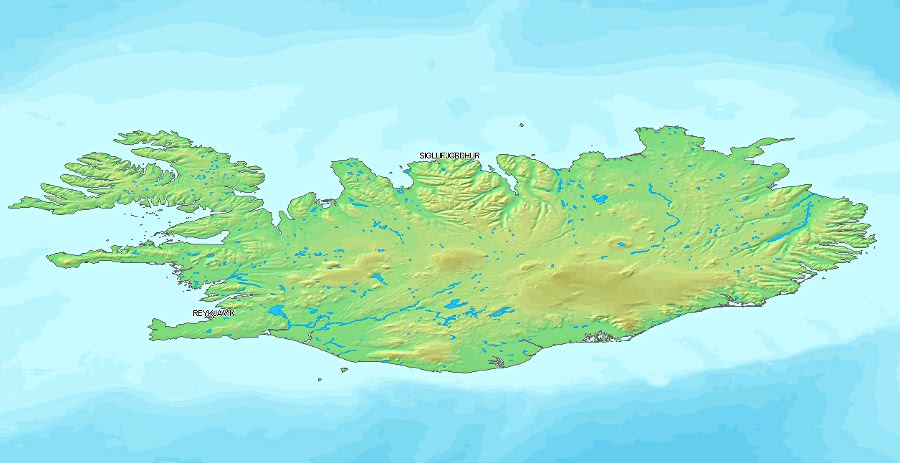 Iceland topography