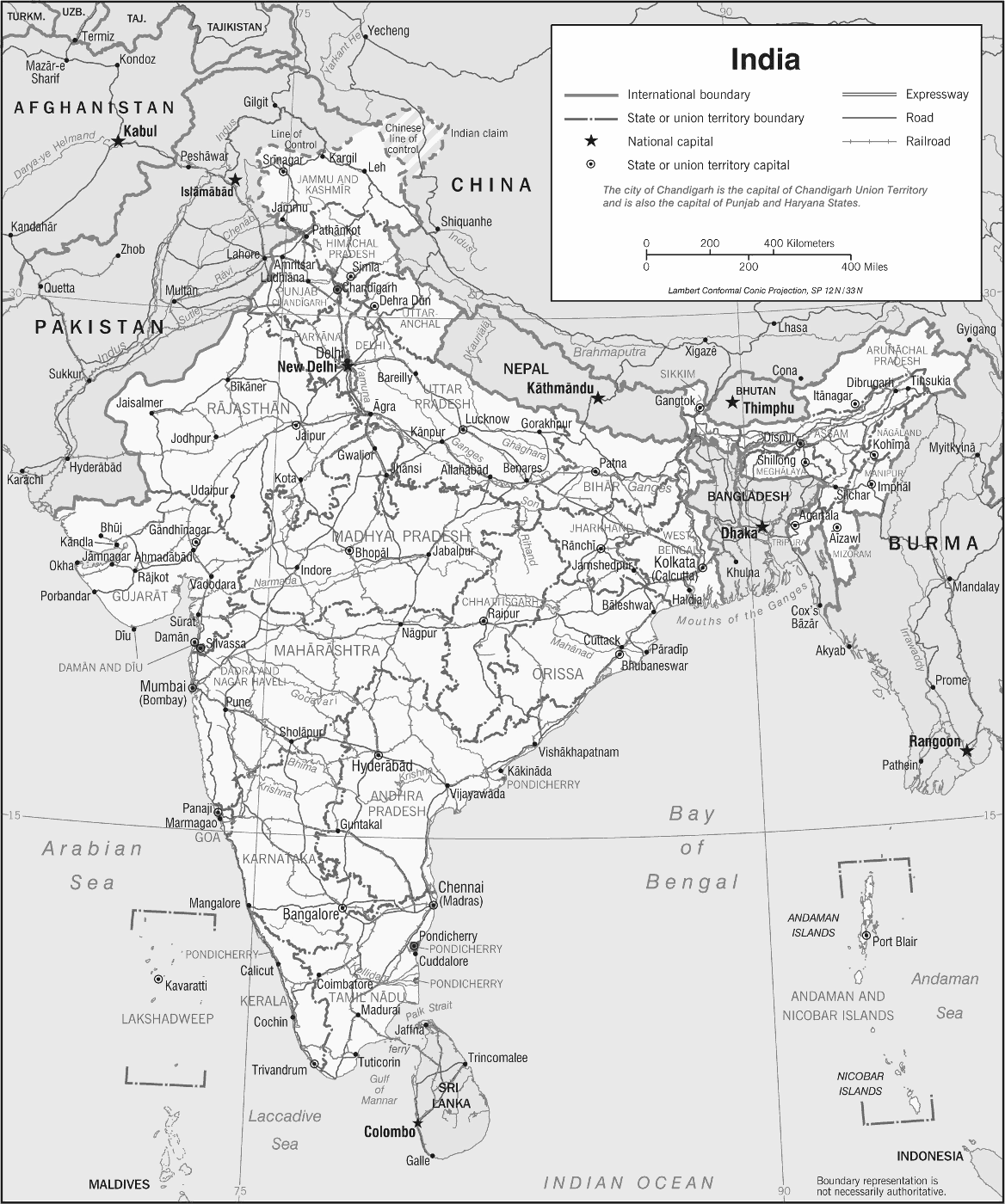 India map 2001