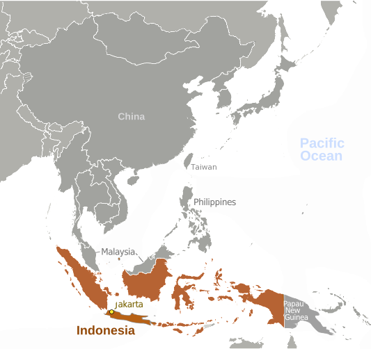 Indonesia location label