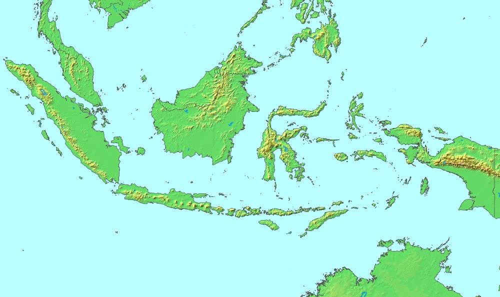 Indonesia topographic