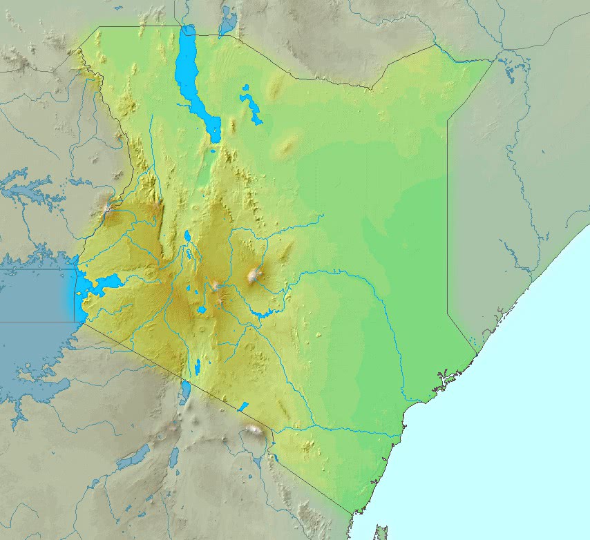 Kenya topographic