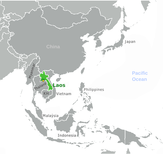 Laos location label