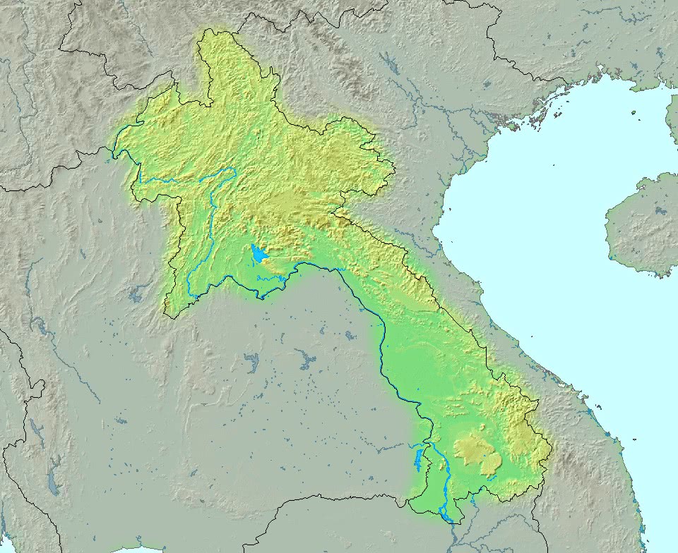 Laos topographic