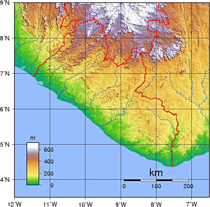 Liberia Topography