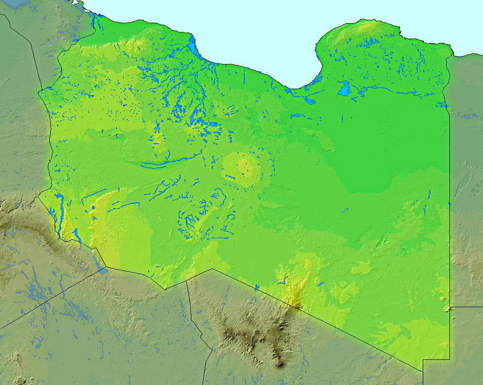 Libya topographic