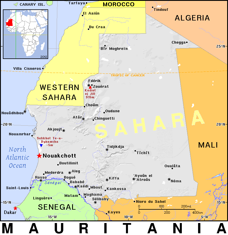 Mauritania detailed