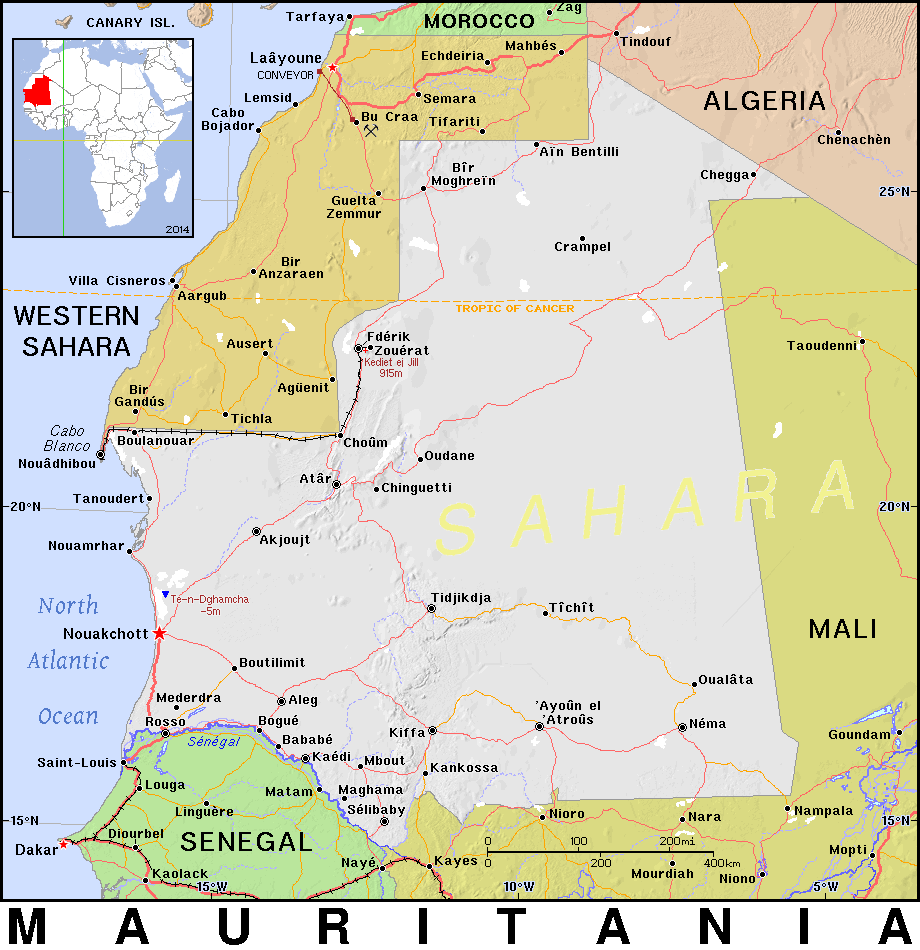 Mauritania detailed 2