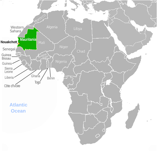 Mauritania location label