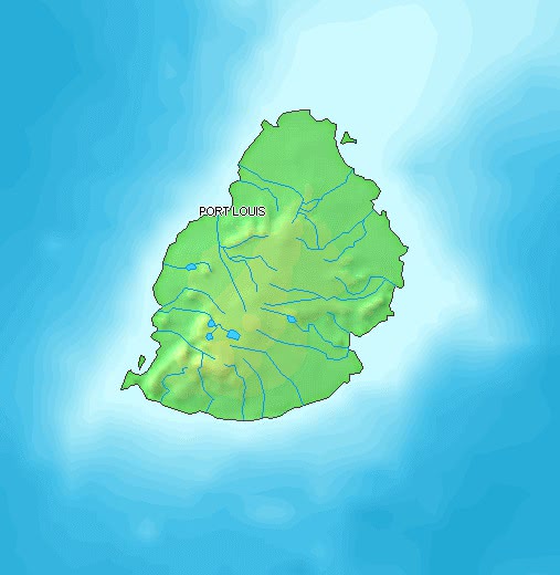 Mauritius topographic