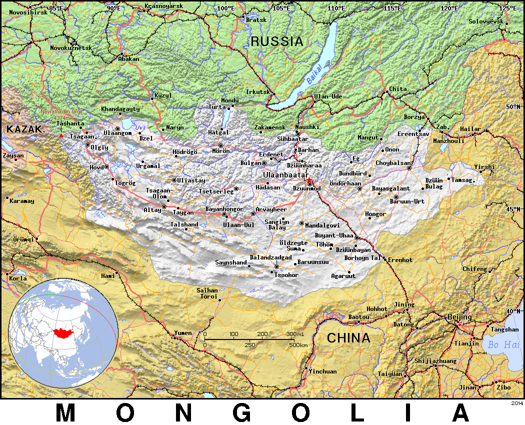 Mongolia detailed 2